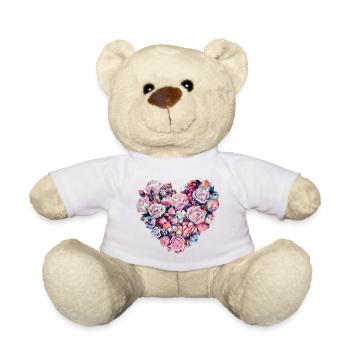 Heart of Roses Romantisches Herz Valentinstag - Teddy - Sonnengelb - Vorne