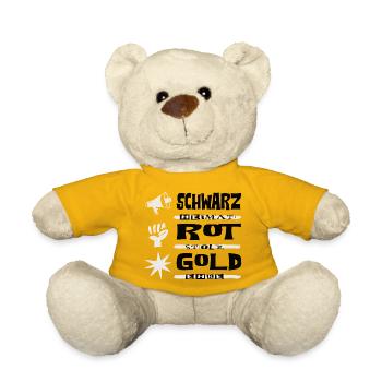 Black Red Gold - Teddy Bear - sun yellow - Front