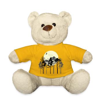 Conception de silhouette de la forêt céleste - Nounours - jaune soleil - Devant