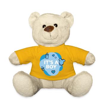 Es ist eine Babyparty für Jungen und Babys - Teddy - Sonnengelb - Vorne