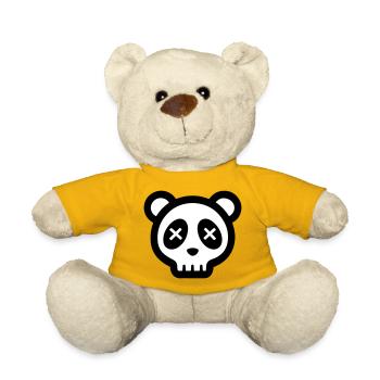 Crâne de panda drôle de crâne - Nounours - jaune soleil - Devant