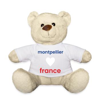 Montpellier Souvenir Frankreich Illustration - Teddy - Sonnengelb - Vorne