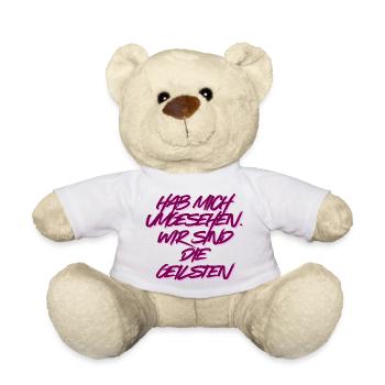 Pink Brush Font Saying We Are The Ghosts - Teddy Bear - sun yellow - Front