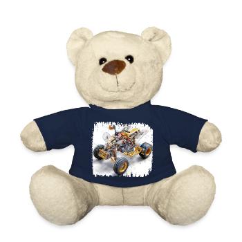 Quad Bike CAD Blueprint Design - Teddy Bear - french navy - Front
