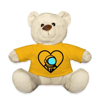 Astronaut Heart Space Cosmo Helm - Teddy - Sonnengelb - Vorne