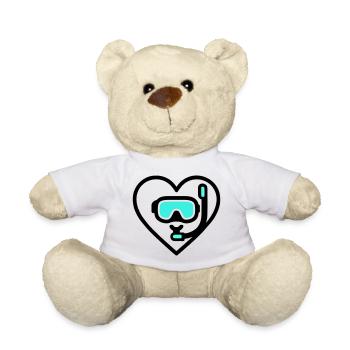 Heart Diving – Passion for the Sea - Teddy Bear - sun yellow - Front
