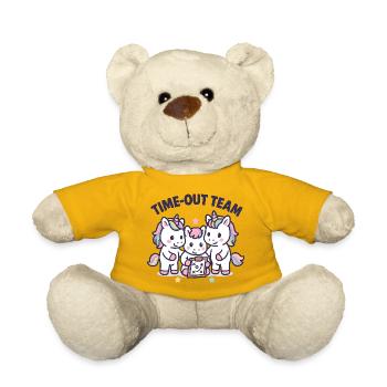 Unicorn Handball Team, Time Out, Kids - Teddy Bear - sun yellow - Front