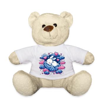 Mondtraum Häschen auf Wolkenherz - Teddy - Sonnengelb - Vorne