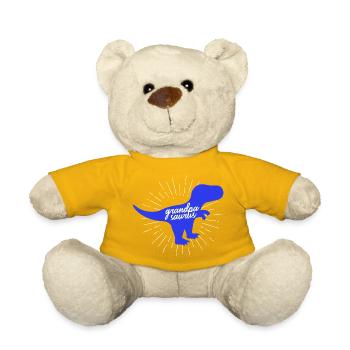 Grandpasaurus T-Rex Silhouette Dinosaure Papa - Nounours - jaune soleil - Devant