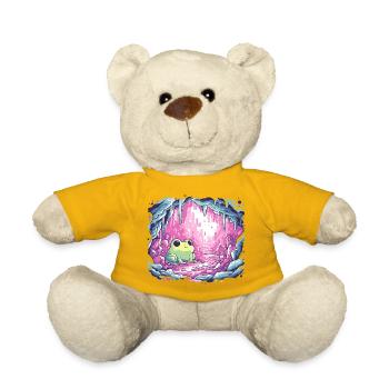 Frosch im pinken Kristallkessel - Teddy - Sonnengelb - Vorne