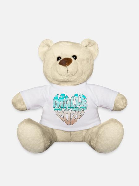 Mallorca Malle 2026 Herz (Version Meer Strand) - Teddy - Sonnengelb