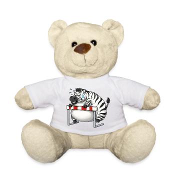 Drôle de course de haies maladroite de dessin animé zébré - Nounours - jaune soleil - Devant