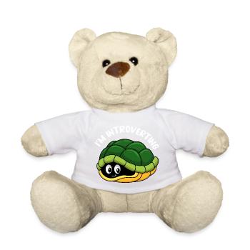 Cute Hiding Turtle Tortoise Shell Cartoon Art - Teddy - Sonnengelb - Vorne