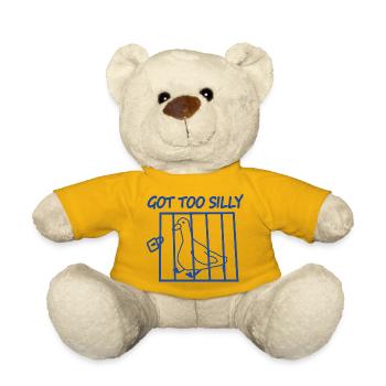 Trop bête d’oiseau dans une cage - Nounours - jaune soleil - Devant