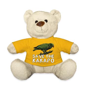 Save The Kakapo New Zealand - Teddy Bear - sun yellow - Front