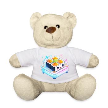Kawaii Sushi Quartet sur Bento Box - Nounours - jaune soleil - Devant