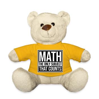 Math The Only Subject That Counts Nerd Mathe Logo - Teddy Bear - sun yellow - Front