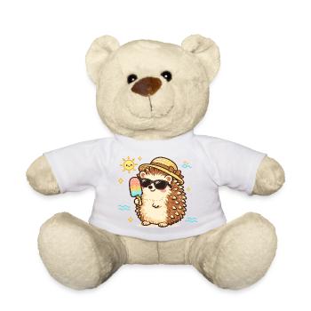 Sommer Igel mit Sonnenhut Eis - Teddy Bear - sun yellow - Front