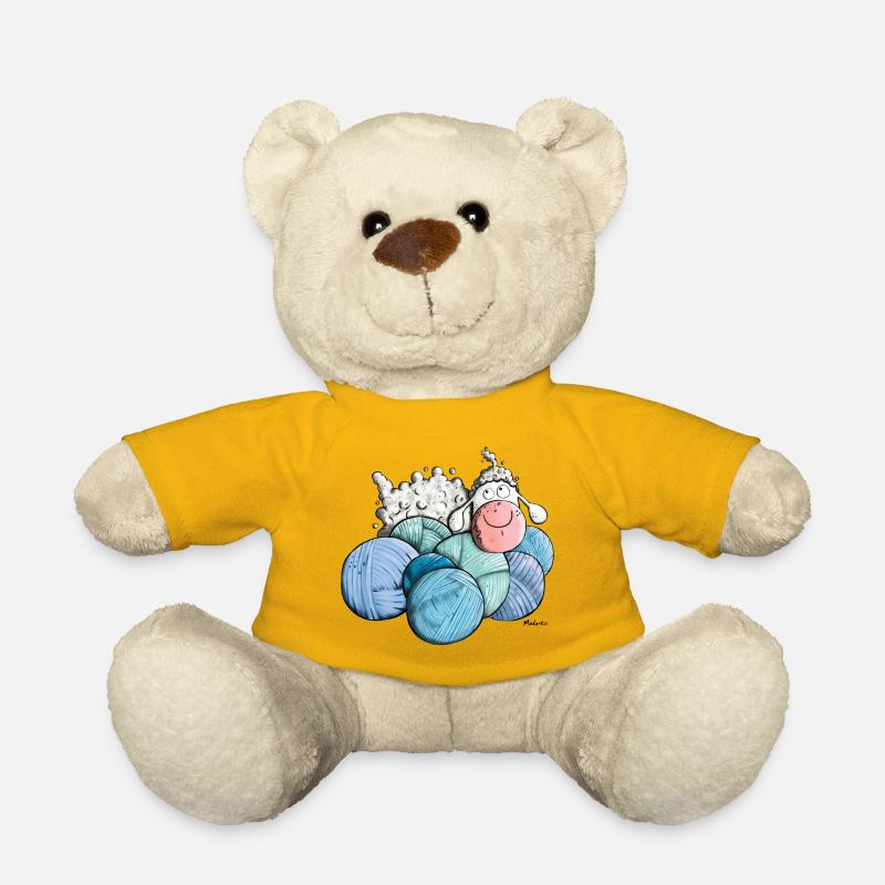 Schaf auf Wolle - Teddy - Sonnengelb