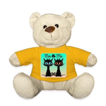Fiançailles de mariage - Décoration de chat - Mariage - MRS - Nounours - jaune soleil - Devant
