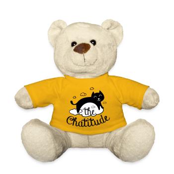 Chatitude, drôle de chat ! humour chat paresseux - Nounours - jaune soleil - Devant