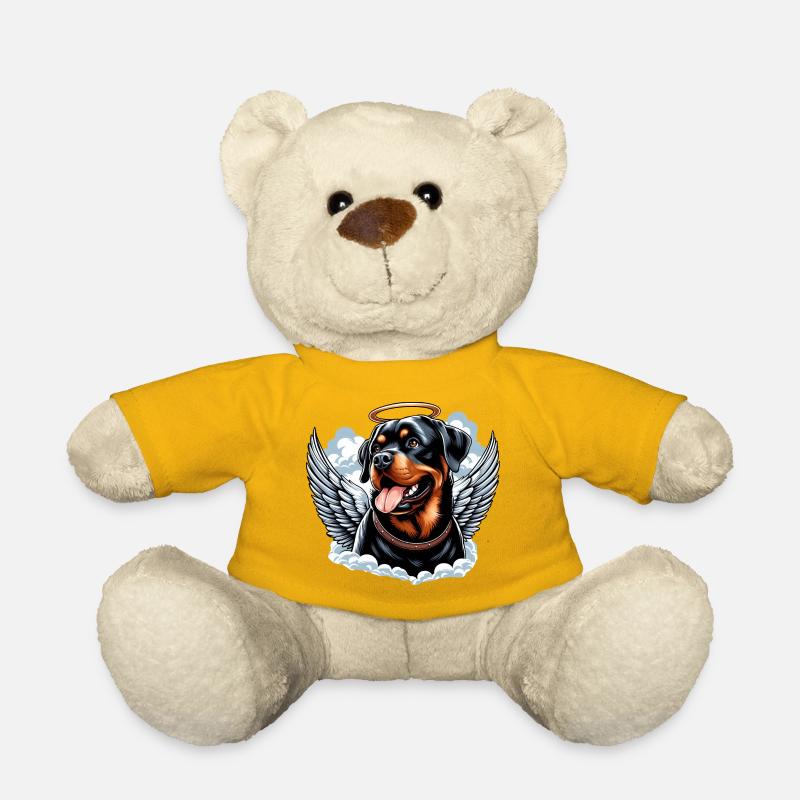 Doux Rottweiler Angel Halo - Nounours - jaune soleil