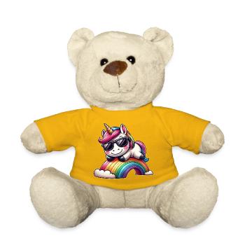 Cool Licorne Lunettes de soleil arc-en-ciel Nuages - Nounours - jaune soleil - Devant
