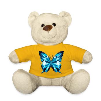 Blue Butterfly – Elegant Nature Art - Teddy Bear - sun yellow - Front