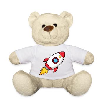 Retro Rocket Burst Design - Teddy Bear - sun yellow - Front