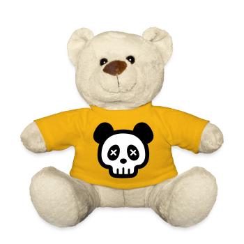 Panda Totenkopf Skelett - Teddy - Sonnengelb - Vorne