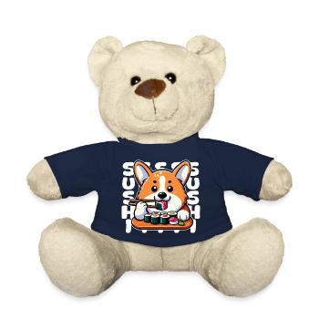 Corgi Sushi Master - Teddy Bear - french navy - Front