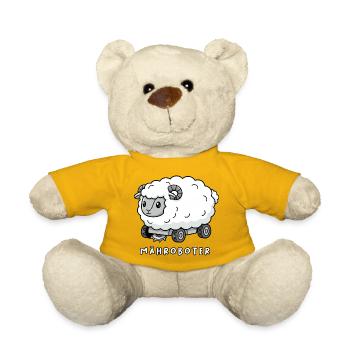 Robot tondeuse à gazon mouton - Nounours - jaune soleil - Devant