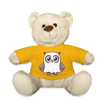 Owl Halloween Ghost - Teddy Bear - sun yellow - Front