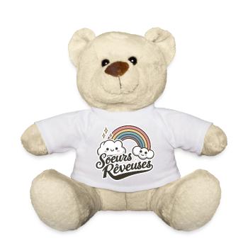 Miss Dreamer Sweet and Poetic Child Design - Teddy Bear - sun yellow - Front