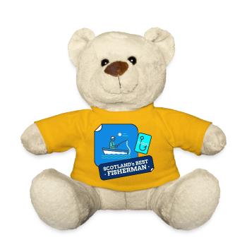 Scotland's Best Fisherman Design - Teddy Bear - sun yellow - Front