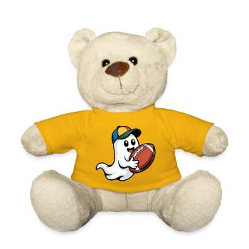 Geist mit Football und Cap - Teddy - Sonnengelb - Vorne