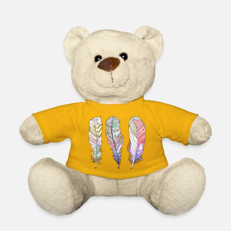 Feder - Teddy - Sonnengelb