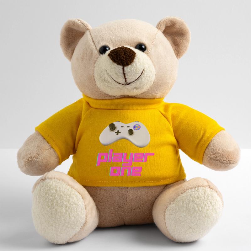 Neon Retro Controller Spieler Eins Teddy