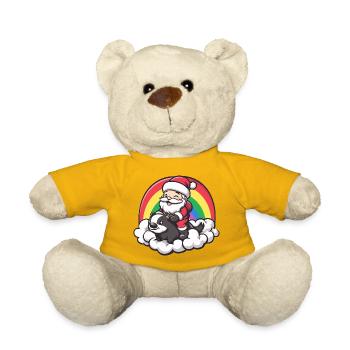 Stinktier Weihnachtsmann Weihnachten - Teddy - Sonnengelb - Vorne