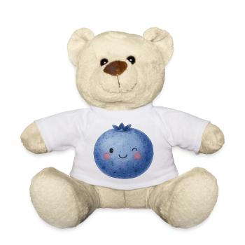 Visage myrtille Kawaii Kids Baby Fruit Healthy - Nounours - jaune soleil - Devant