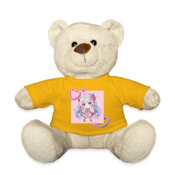 Pastel Chibi Heart Accent - Teddy Bear - sun yellow - Front