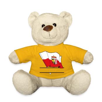 Upper Austria Flag – Text Space - Teddy Bear - sun yellow - Front
