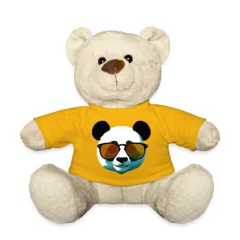 Panda mit Sonnenbrille Farbverlauf - Teddy - Sonnengelb - Vorne