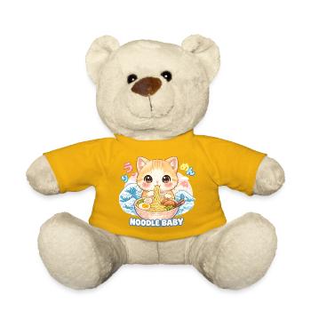 Ramen Cat Kanagawa - Teddy Bear - sun yellow - Front