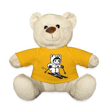Ski Bärchen im Anime Style - Teddy - Sonnengelb - Vorne