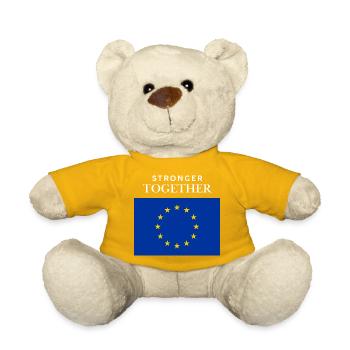 Drapeau européen fort ensemble - Nounours - jaune soleil - Devant