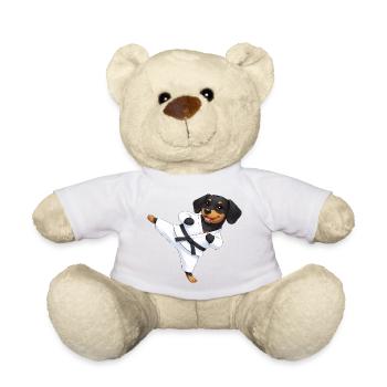 Süßer Rottweiler Dackel Karate Cartoon Kampfsport - Teddy - Sonnengelb - Vorne