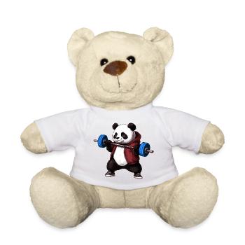 Panda mit Langhantel - Teddy - Sonnengelb - Vorne