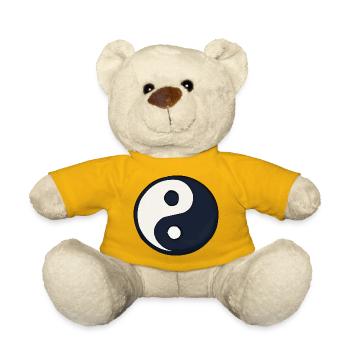 YinYang Contraste bleu foncé - Nounours - jaune soleil - Devant