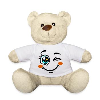 Eye Smiling Kawaii Cheerful - Teddy Bear - sun yellow - Front